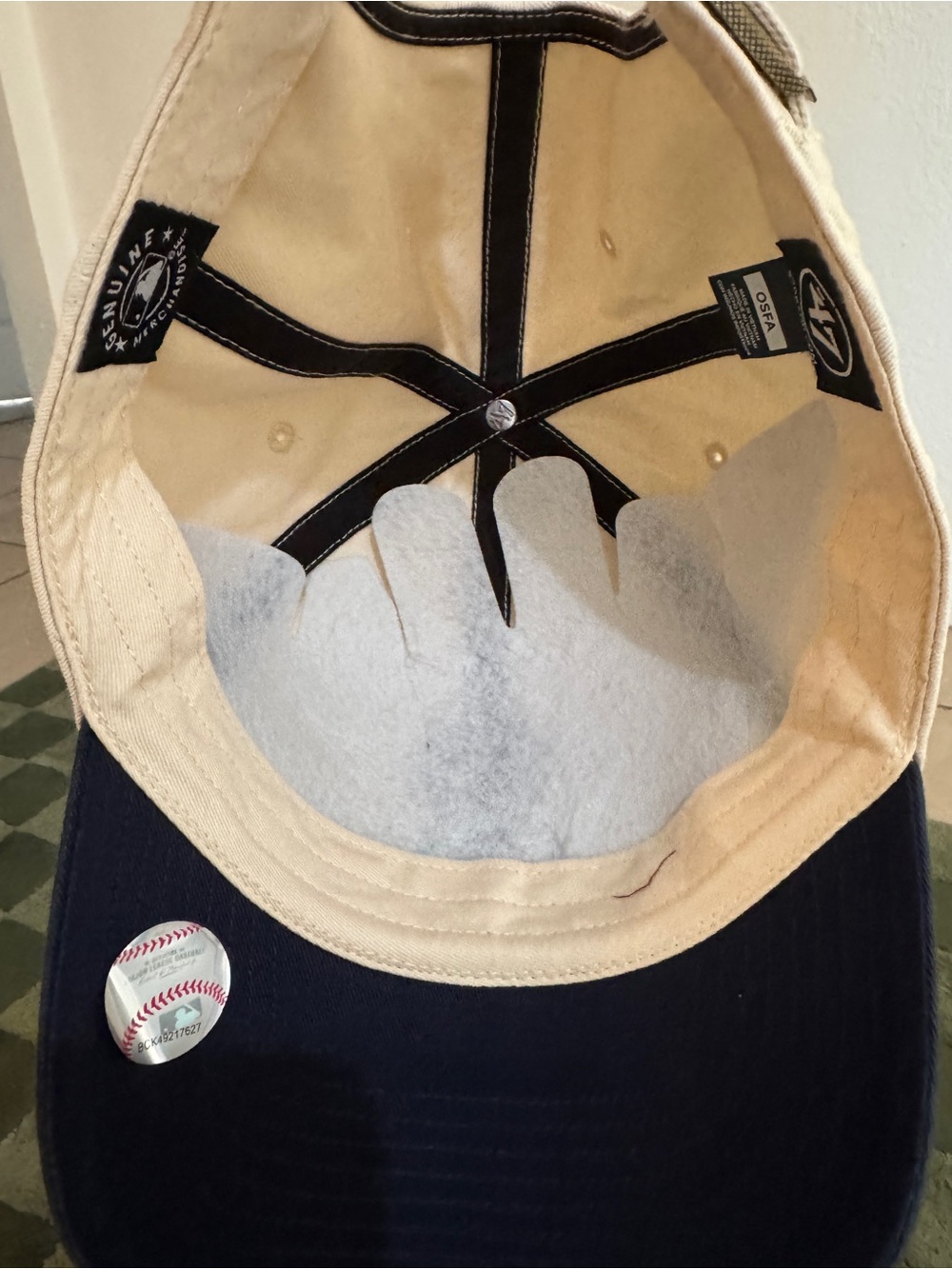 '47 Navy & Cream NY Logo Dad Cap - Picture 6 of 7